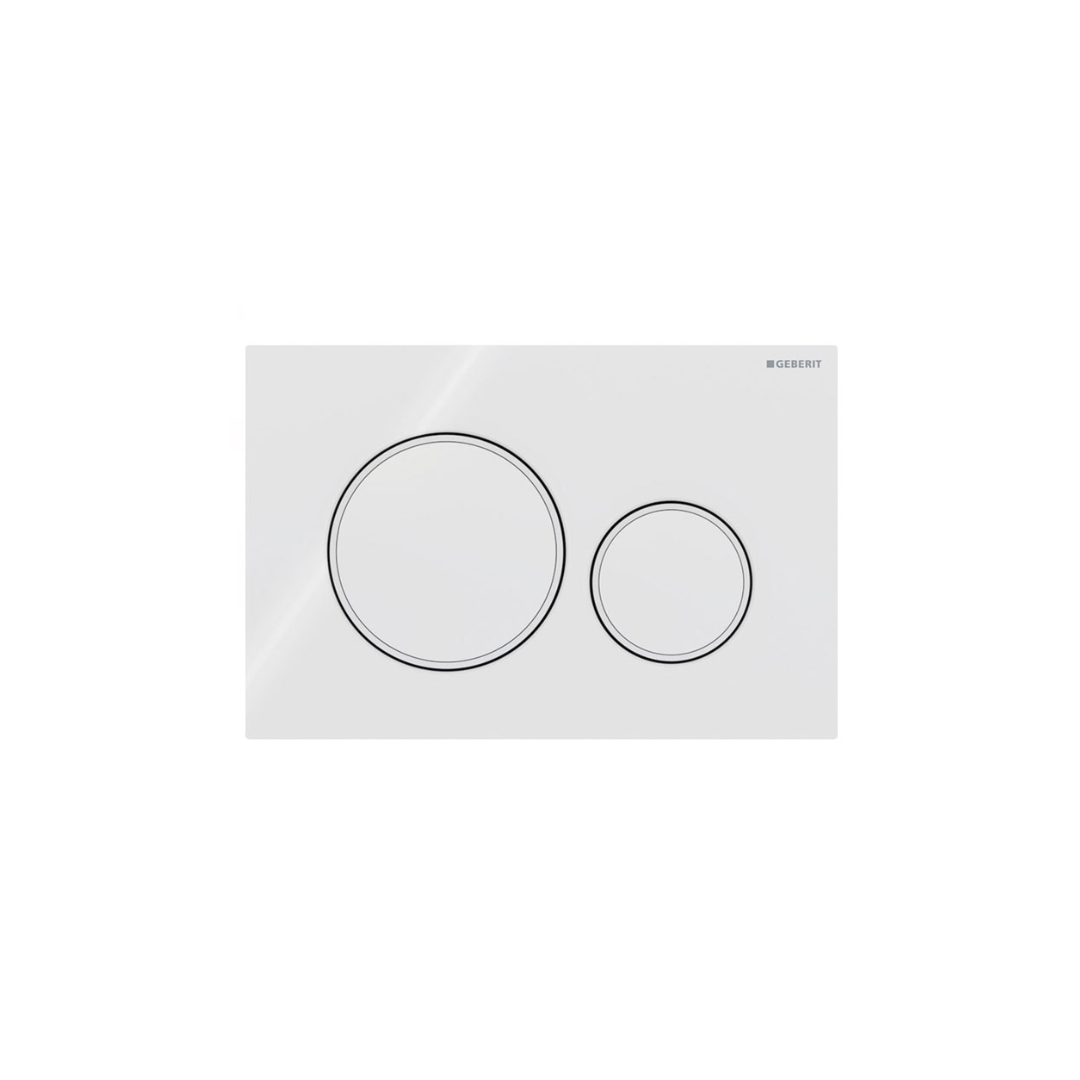 Placca Geberit SIGMA 21/50 Vetro Bianca