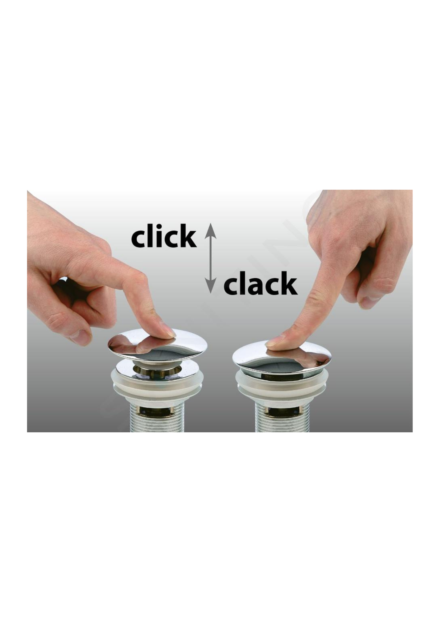 Piletta di scarico click-clack 1 1/4” cromo