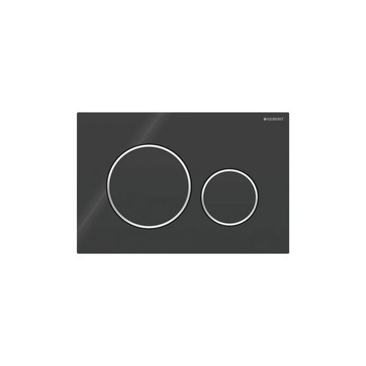 Placca Geberit SIGMA 20 Nera/Cromo/Nera