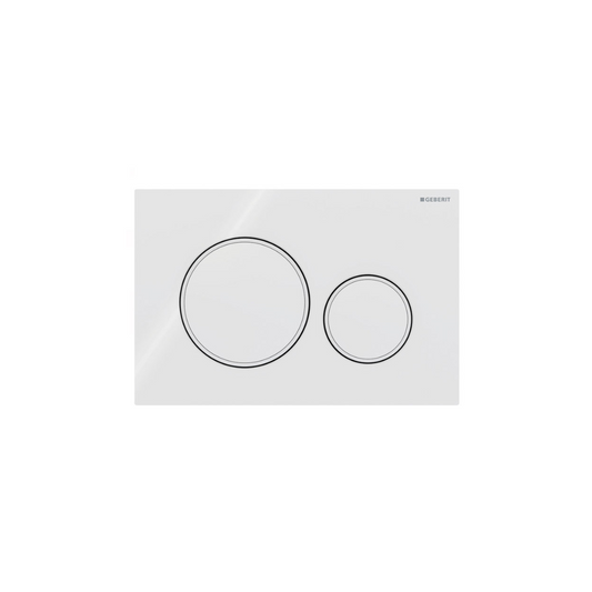 Placca Geberit SIGMA 21/50 Vetro Bianca