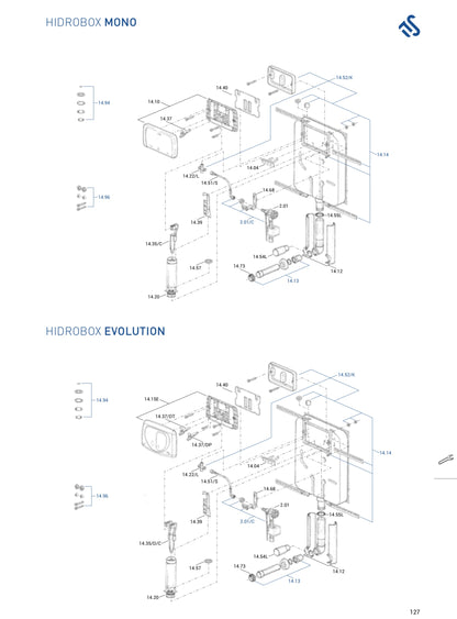 Batteria scarico centrale Its per Hidrobox mono