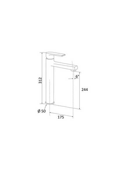 Miscelatore monocomando lavabo alto Mariani Artic nichel spazzolato