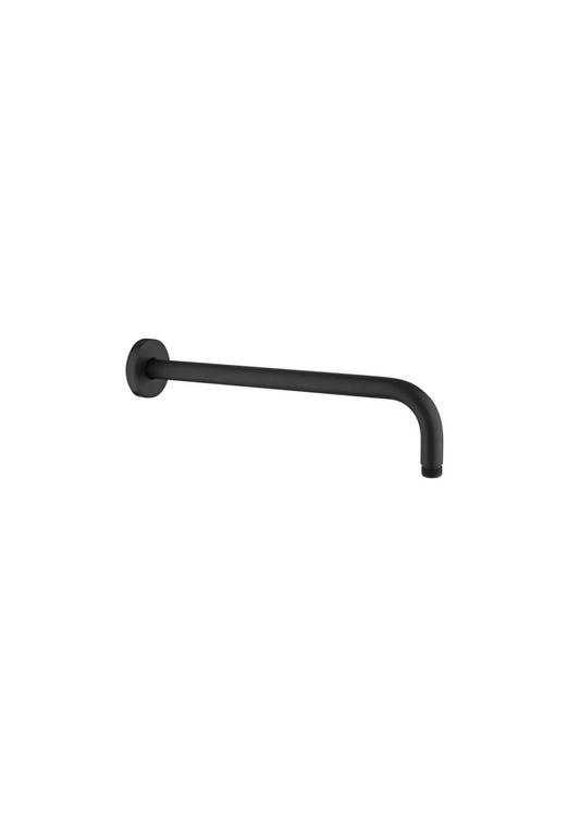 Braccio doccia tondo in ottone nero opaco 1/2